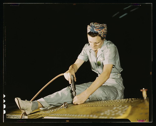 Drilling on a Liberator Bomber, Consolidated Aircraft Corp., Fort Worth, Texas  (LOC)