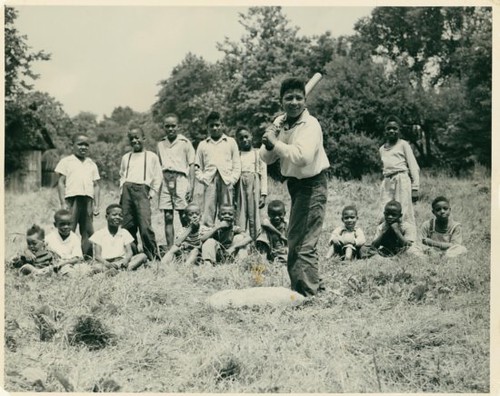 Camp Ebenezer:  Boys Playing Baseball