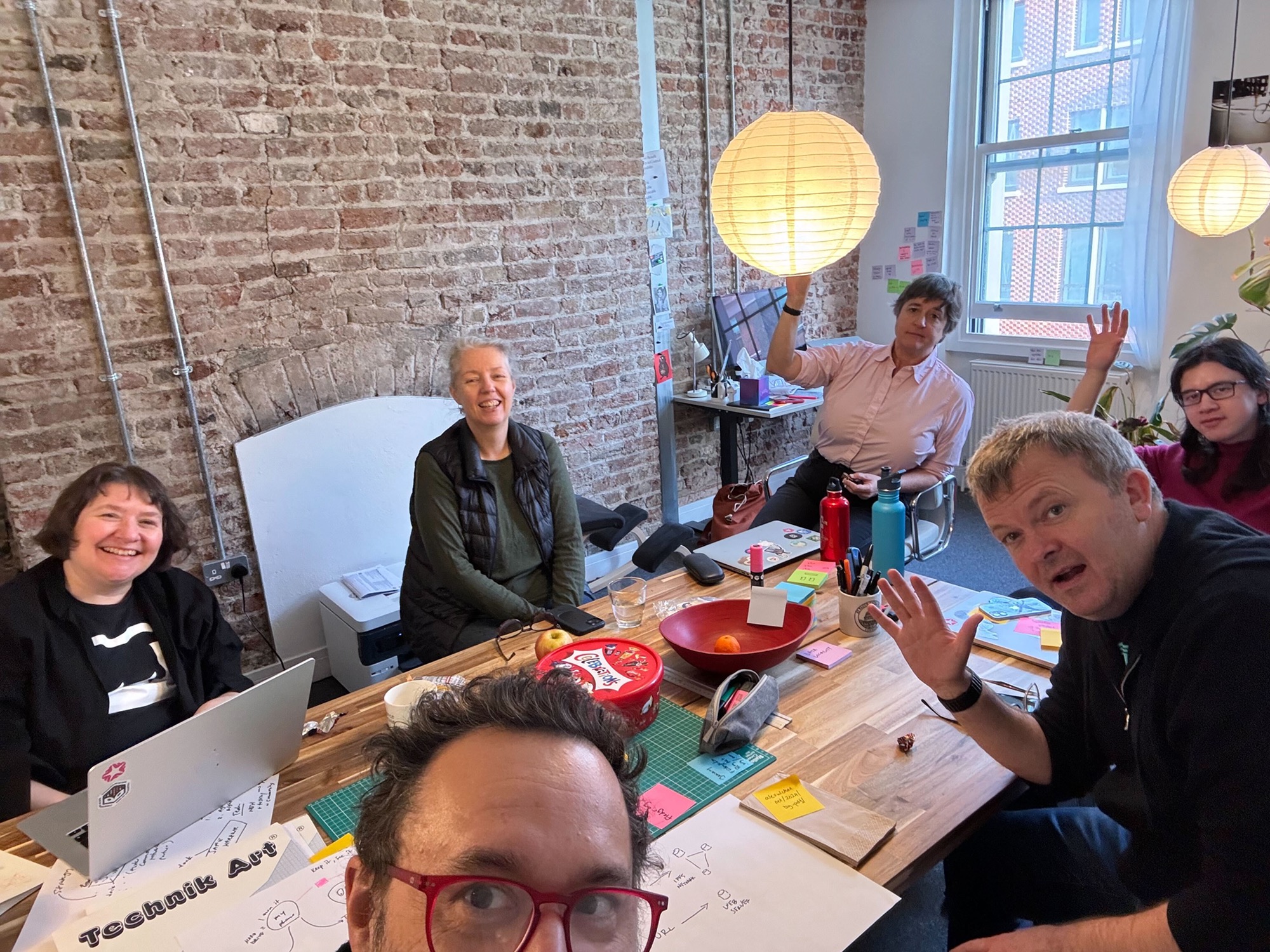 Jenn, Ewa, George, Alex, Stef, and Dietrich (the photographer) at our kick-off